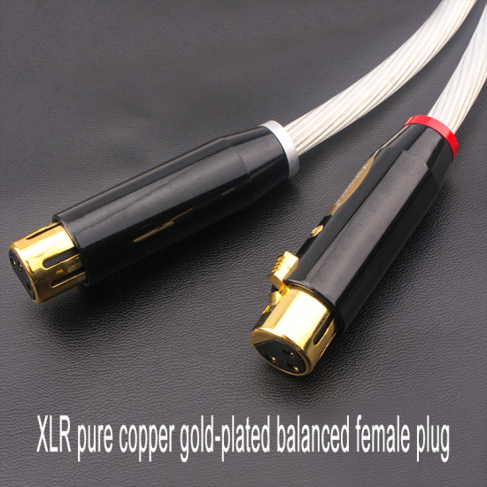 A Pair HiFi 5N OCC Silver Plated Hi-end XLR Cable Balance Audio Cable