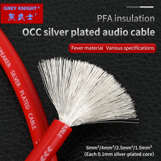 15/13/11/9 AWG OCC Silver-plated Audio Diy Bulk Cable