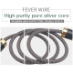 6N Pure Silver Audio Power Cable EU/US Red Copper Rhodium-plated Power Plug