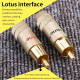 4 Pcs Rca Pure Copper Gold-plated DIY Welding Plug 