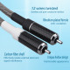 A Pair of Carbon Fiber OCC Hi-end Silver Plated Audio Rca Cable 