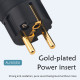 F1-12 A Set of Copper Gold-plated L-shaped Hifi Power Plug EU/US/AU Power Cable Plug