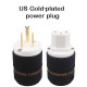 A Set P-04G White US Gold-plated of Audio Power Plug 