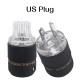 A Set P-05R Audio Grade Hifi Transparent US Rhodium-plated Power Cable Plug 