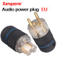 P-09G/P-09PL A Set of  EU Pure Copper Gold-plated/rhodium-plated Audio Power Plug HiFi Power Cord DIY Accessory Plug