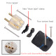 P-09G/P-09PL A Set of  EU Pure Copper Gold-plated/rhodium-plated Audio Power Plug HiFi Power Cord DIY Accessory Plug