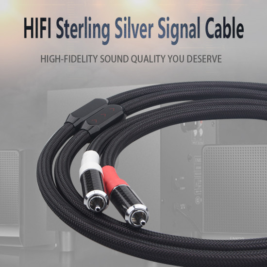 Audio HiFi 4N Pure Silver Core RCA Cable 
