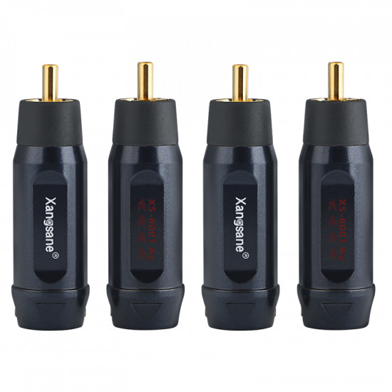 XS-6001Au 4pcs Pure Copper Gold-plated RCA