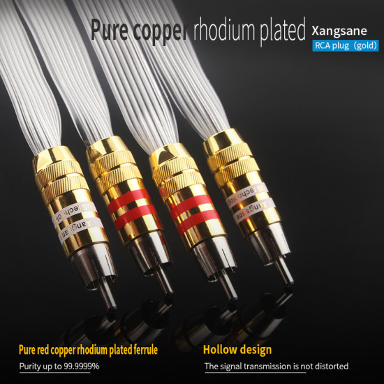 Audiophile OCC Silver-plated Audio Hifi Rca Cable 