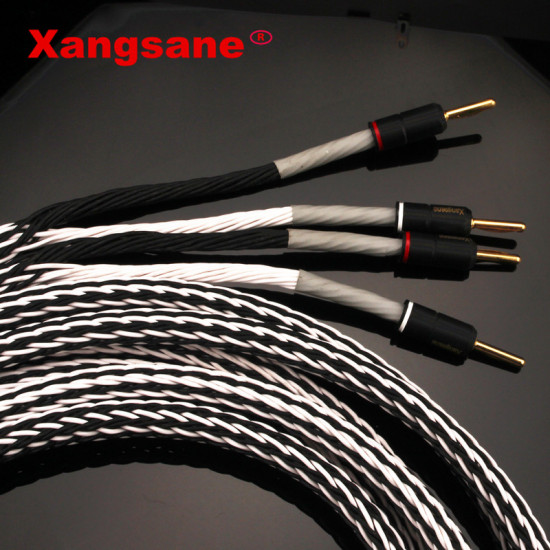 Xangsane 12TC OCC Copper Audio Speaker Cable Pure Copper Banana Plug