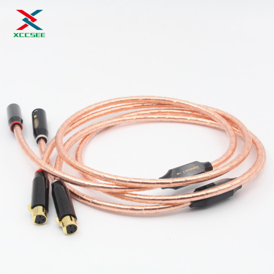 OFC Square Core Copper Conductor HIFI Audio Signal XLR Cable