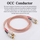 OCC Silver Plated 8 Core Rca Cable