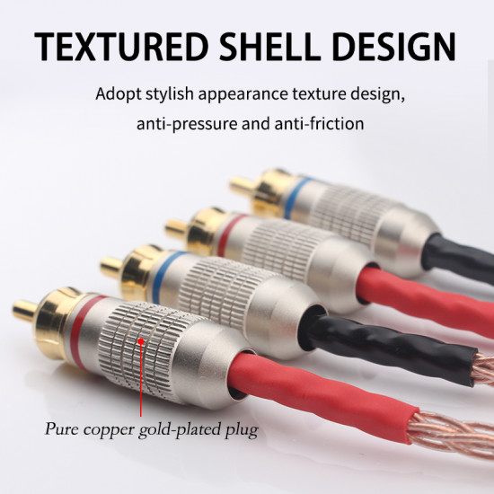 OCC Silver Plated 8 Core Rca Cable