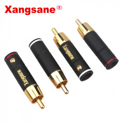Pure Copper Gold-plated RCA Plug 6mm Signal Cable Plug Lotus Audio HiFi DIY Plug