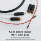 6N Pure Silver LP Vinyl Record  Audio Cable with Ground Wire