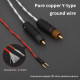 6N Pure Silver LP Vinyl Record  Audio Cable with Ground Wire