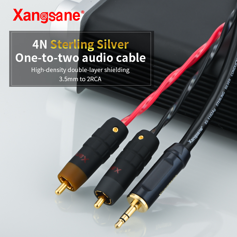 xangsane sterling silver 4N audio cable one point two 3.5mm to 