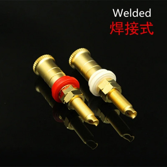 Xangsane 0683 Copper Sand Gold / Silver-plated / Copper Hifi Speaker Terminal Binding Post Female Welded Type Plug