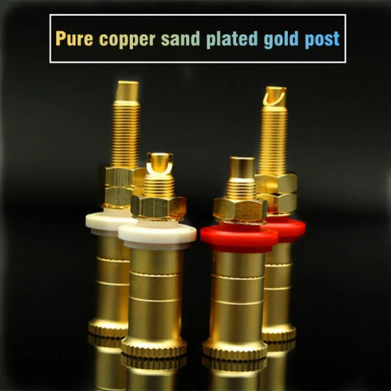 Xangsane 0683 Copper Sand Gold / Silver-plated / Copper Hifi Speaker Terminal Binding Post Female Welded Type Plug