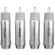 4Pcs DIY 4N Pure Silver Core RCA Plug Weld Coaxial Sterling Silver Lotus Terminal Connector with BOX