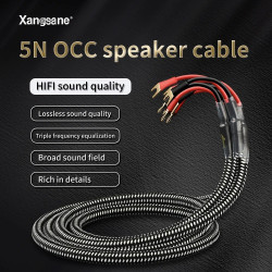 Xangsane 5N OCC 2*2.5mm²  Hifi Speaker Cable Amplifier Connection Cable High Fidelity Banana Plug Y Plug Connector