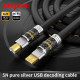 5n Pure Silver HiFi USB A To B Cable Amplifier Sound Card Decoder Data USB DAC/CD Mixer Cable Transmission Wiring