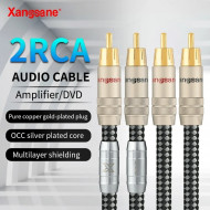 Xangsane High Fidelity 6N OCC Silver Plated Hifi Rca Cable Audio for Power Amplifier Signal Cable Plug AV Cable