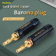 XS-6001Au 4pcs Copper Gold-plated Banana Plug DIY Speaker Amplifier Decoder Connector Wire Accessories