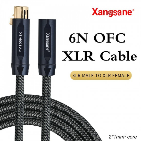 XS-6001 Oxygen Free Copper Hifi Balanced Cable Pure Copper Gold-plated XLR Cable Microphone Sound Card Cable