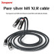 Hifi Xlr Cable 4N Pure Silver 2 * 0.5mm ² Amplifier Sound Card Decoding Connection Cable Microphone Cable