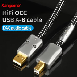 Hifi USB OTG Cable USB A To B Type C Cable 5N OCC Audio Cable Decoder DAC Sound Card A-B Shielding