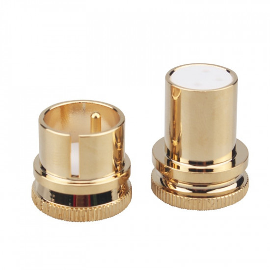 2Pcs Gold Plated Copper XLR Plug Cover Dust Cap Shielded Anti-oxidation Noise Stopper Audio Adapter Protector