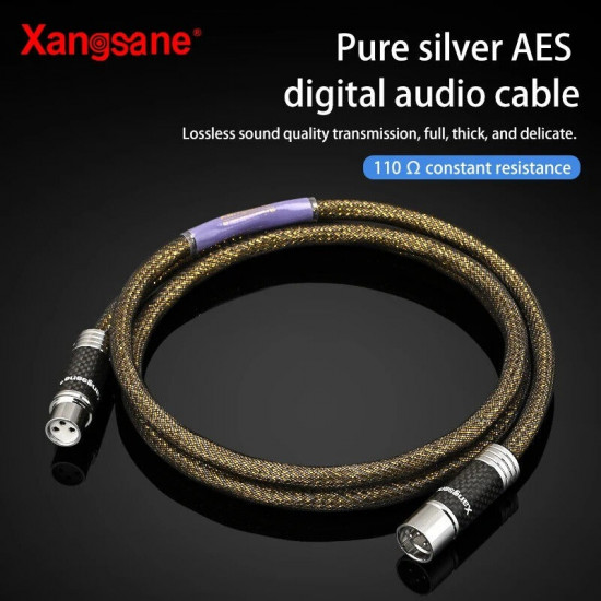 HiFi Pure Silver AES Digital XLR Balanced Cable 110 Ohm Balanced Coaxial Cable