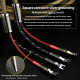 Audio Pure Silver Hifi Speaker Cable Main Line Connection with Carbon Fiber Banana or Spade Plug