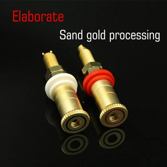 Xangsane 0683 Copper Sand Gold / Silver-plated / Copper Hifi Speaker Terminal Binding Post Female Welded Type Plug