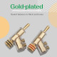 4 Pcs 90 Degrees Type Banana Plug Gold Plated or Rhodium Plated Speaker Cable Self-Locking Banana Plug