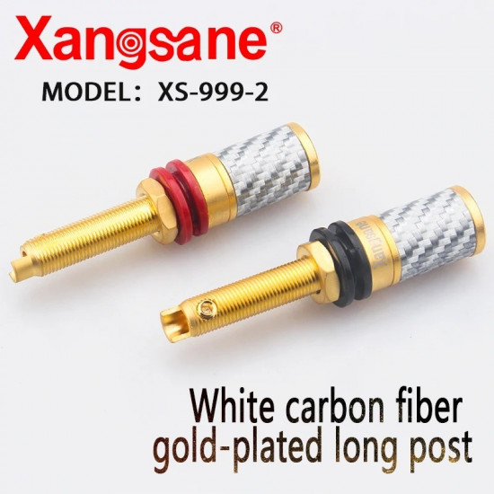 Xangsane Red Copper Gold-plated HIFi Terminal Block Hifi Speaker Binding Post Jack amplifier Banana Female Plug