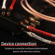 Pair OCC Signal Cable with Carbon Fiber Gold-plated Hifi Rca Cable Hifi Power Amplifier Audio