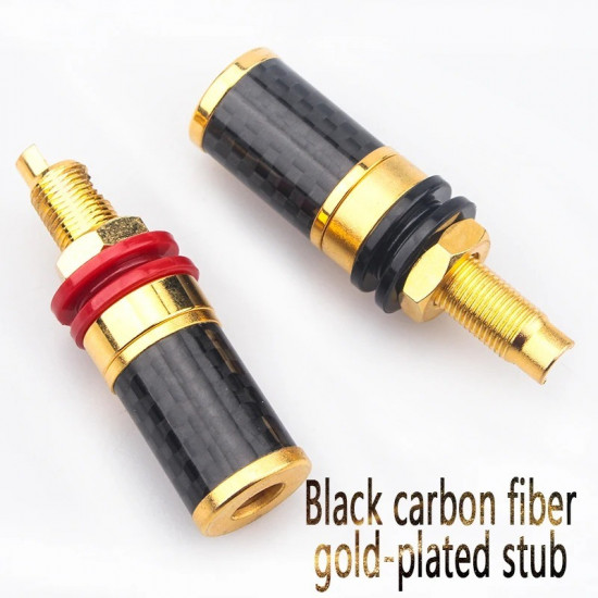 Xangsane Red Copper Gold-plated HIFi Terminal Block Hifi Speaker Binding Post Jack amplifier Banana Female Plug