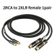 5N OCC XLR Male Female To Double Lotus Rca Audio Cable Effector Power Amplifier Mixer Connection Cable