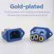 Welding-free Pure Copper Gold-plated/Rhodium-plated Power Supply Tailstock Interface Power IEC Plug Accessories