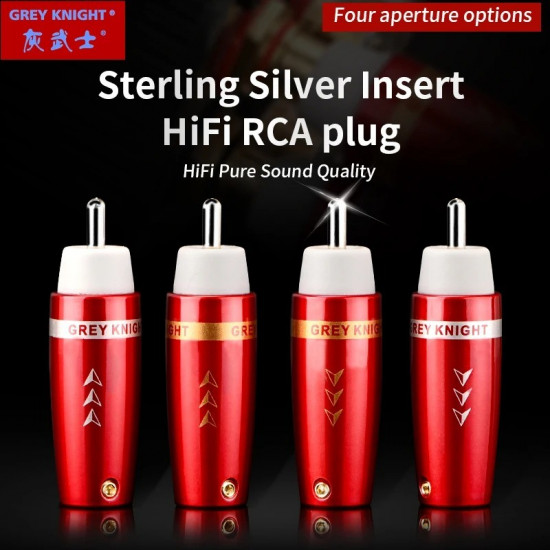 Hifi Rca Plug Pure Silver Core CD Amplifier Speaker Cable Manual Diy Signal Cable Interface Audio Cable Plug Terminal