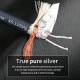 4N Pure Silver 2 * 0.5mm ² HIFi RCA DIY Audio Cable Amplifier CD Signal Cable XLR