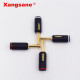 4 pieces High Performance copper Gold plated Banana Lock Plug HiFi Speaker Connectors