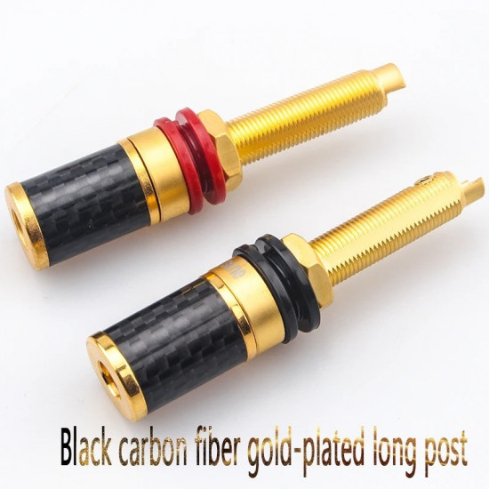 Xangsane Red Copper Gold-plated HIFi Terminal Block Hifi Speaker Binding Post Jack amplifier Banana Female Plug