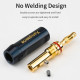 XS-6001Au 4pcs Copper Gold-plated Banana Plug DIY Speaker Amplifier Decoder Connector Wire Accessories