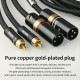 5N OCC XLR Male Female To Double Lotus Rca Audio Cable Effector Power Amplifier Mixer Connection Cable