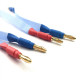 4pcs OFC Copper Silver Plated Jumper Cable HiFi Audio Speaker Cable Banana To Y Spade Bridge Line