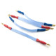 4pcs OFC Copper Silver Plated Jumper Cable HiFi Audio Speaker Cable Banana To Y Spade Bridge Line