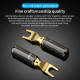 XS-A017 Pure Copper Gold-plated Rhodium Plated Hifi Y Plug U-shaped Red Copper Terminal Amplifier Speaker Plug